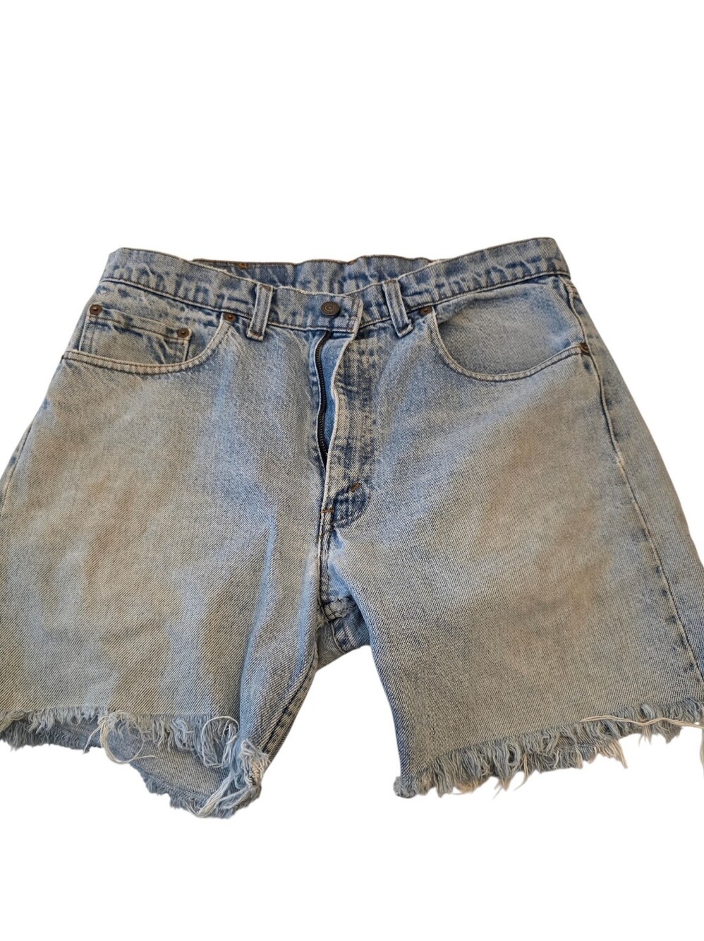 Vintage 90s high-Rise Light Blue Denim Cutoff Shorts Levi